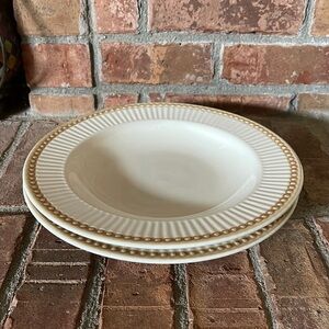 Victorian Pearls by Culinary Arts Set of 2 Large Rim Soup Bowls